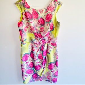 JESSICA SIMPSON sleeveless floral mini dress. Item# 0080